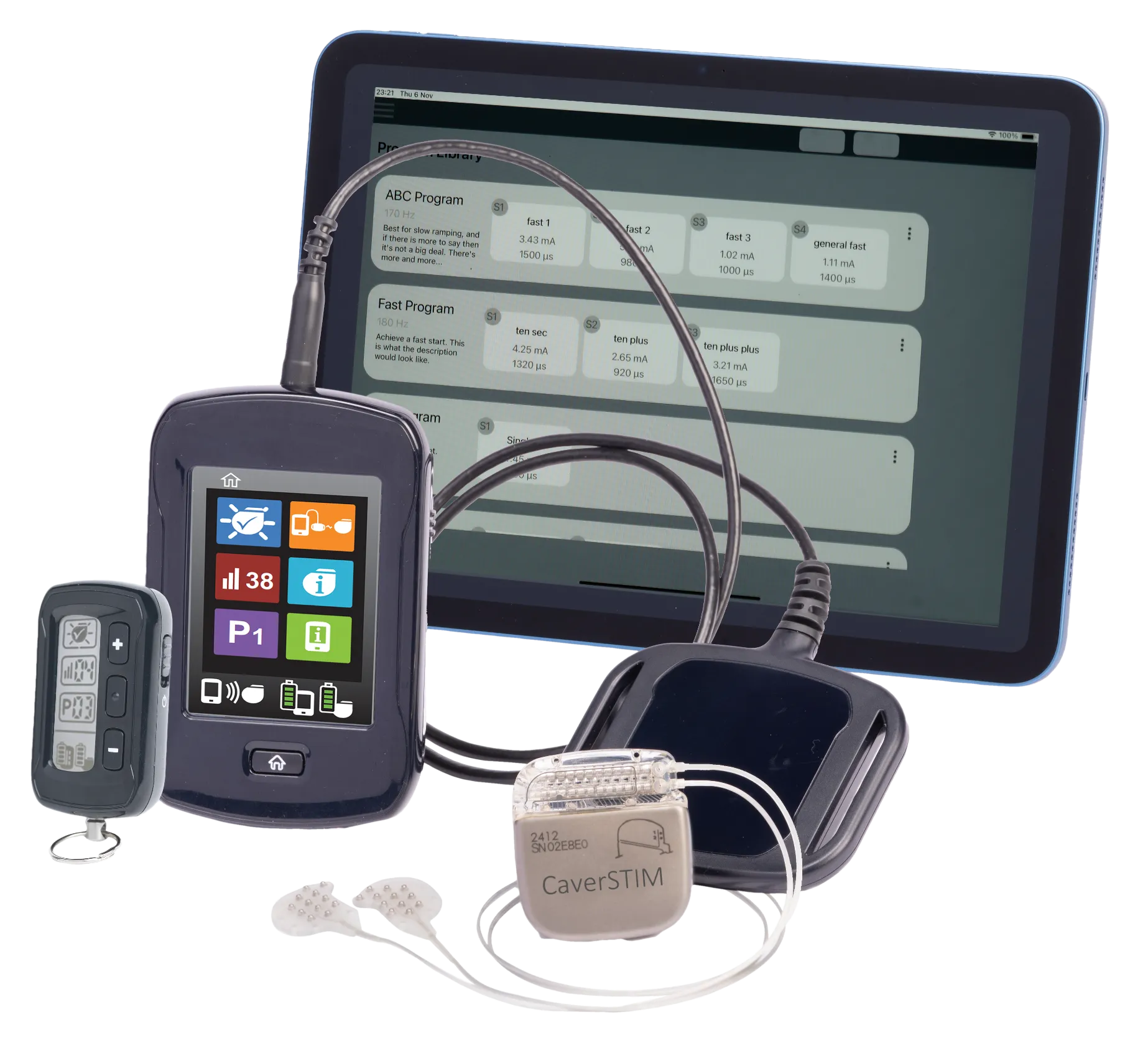 CaverSTIM physician programmer device